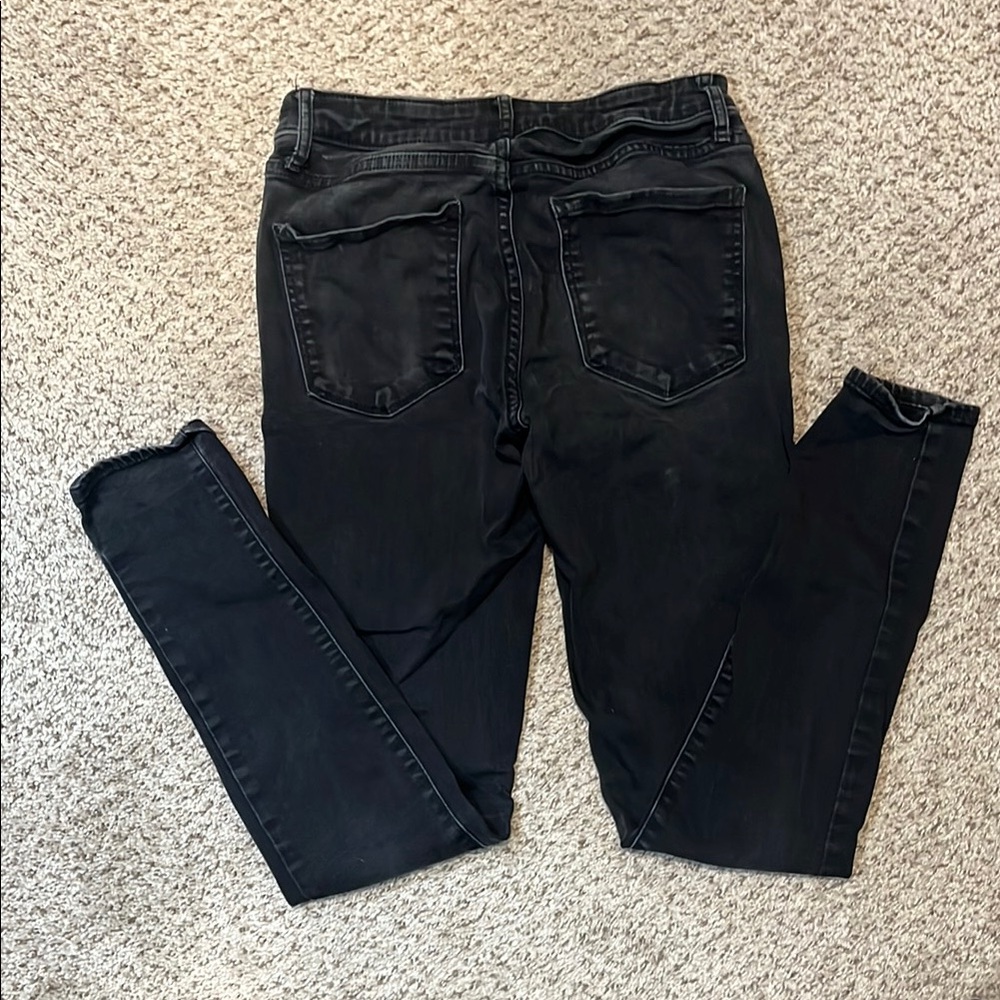 Mid Rise Black Jeggings - Picture 2 of 4